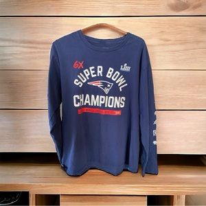 2018 New England Patriots Super Bowl Champions LIII 6x Long Sleeve Shirt  XL